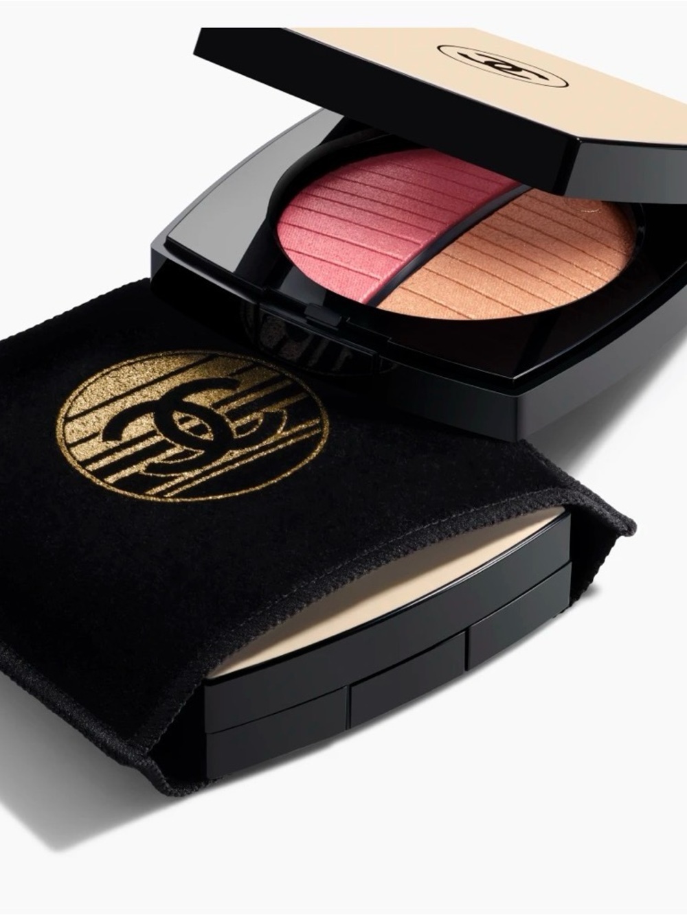 NEW CHANEL Les Beiges Exclusive Healthy Golden Glow Powder Duo in Eclat du Soir - Picture 4 of 8